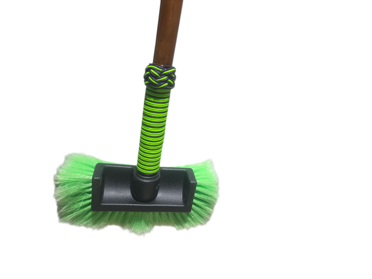 Boat Deck Brush in Neon Green/Purple (Slob Stick) with 10" Soft Bristle Brush Head