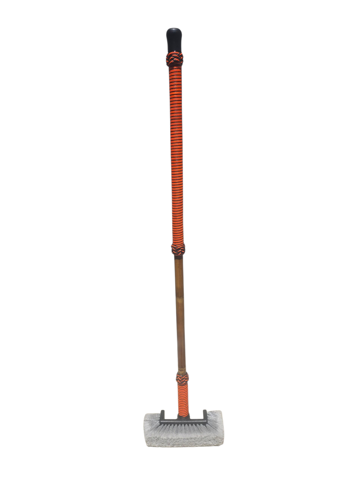 Boat Deck Brush in Orange/Black (Fish Machine) with 10" Soft Bristle Brush Head