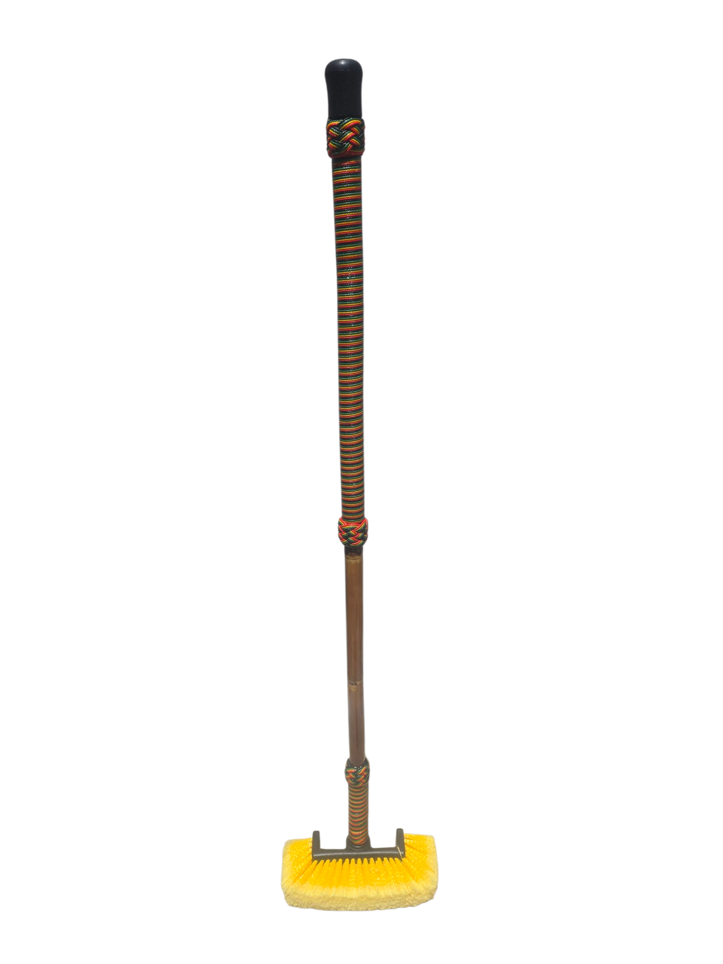 Boat Deck Brush in Red/Gold/Green/Black (Ganja Gaff) with 10" Soft Bristle Brush Head