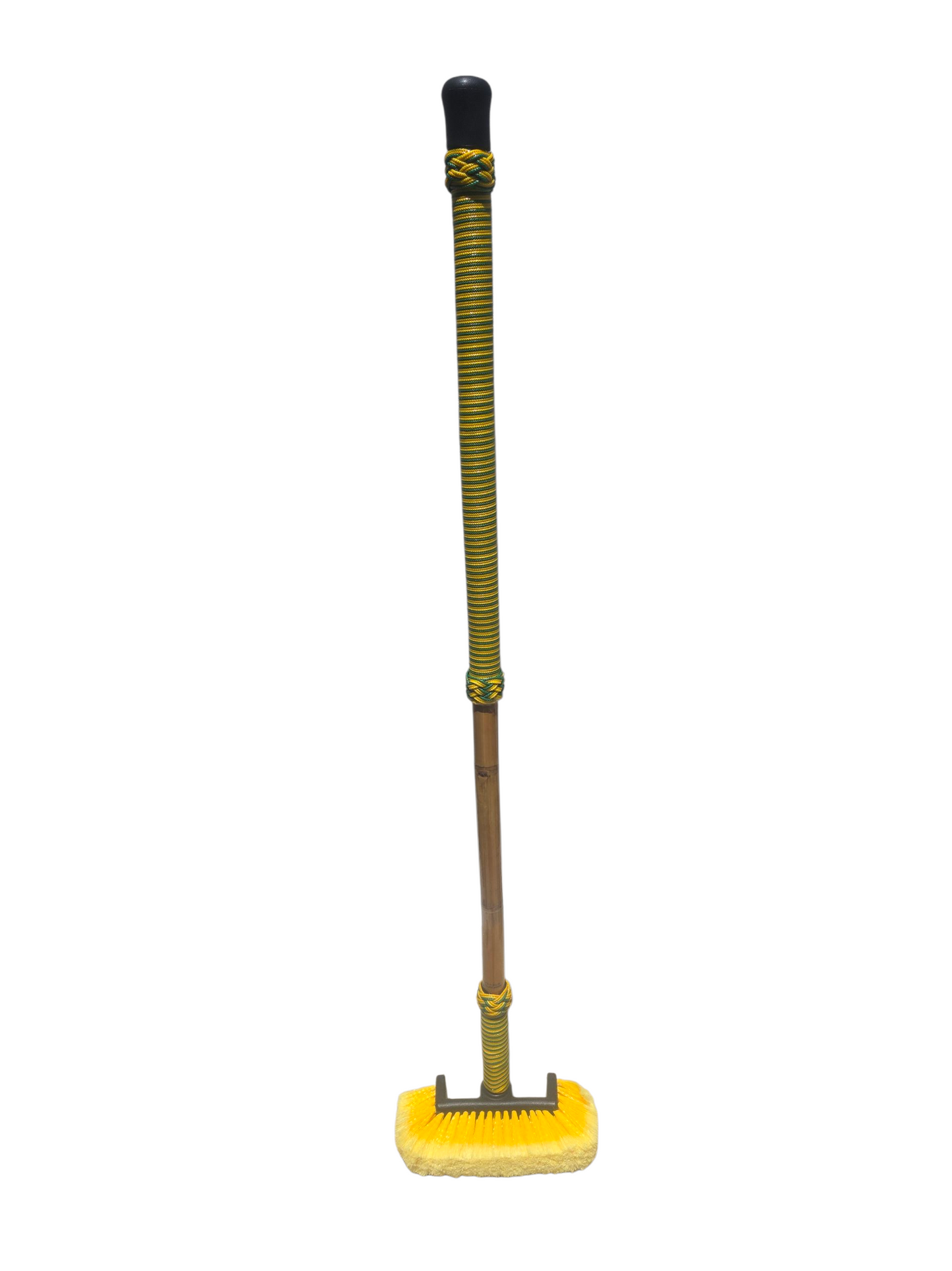Boat Deck Brush in Green/Yellow/Gold (Pineapple Cyco) with 10" Soft Bristle Brush Head