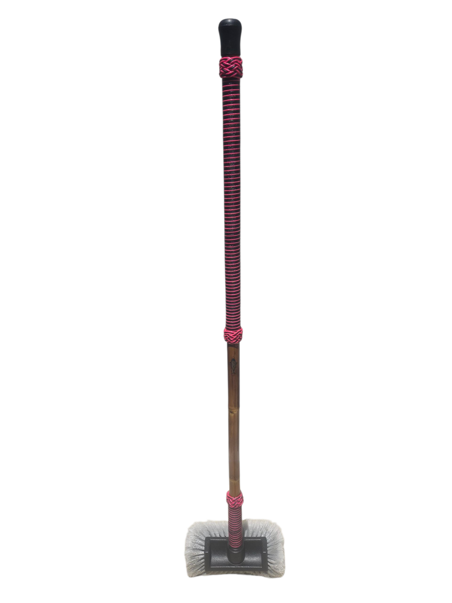 Boat Deck Brush in Black/Pink (Slay Stick) with 10" Soft Bristle Brush Head