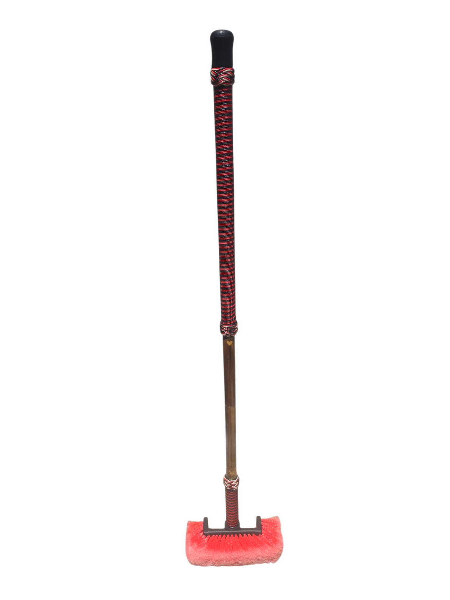 Boat Deck Brush in Red/Maroon/Black/White (Blodfest) with 10" Soft Bristle Brush Head