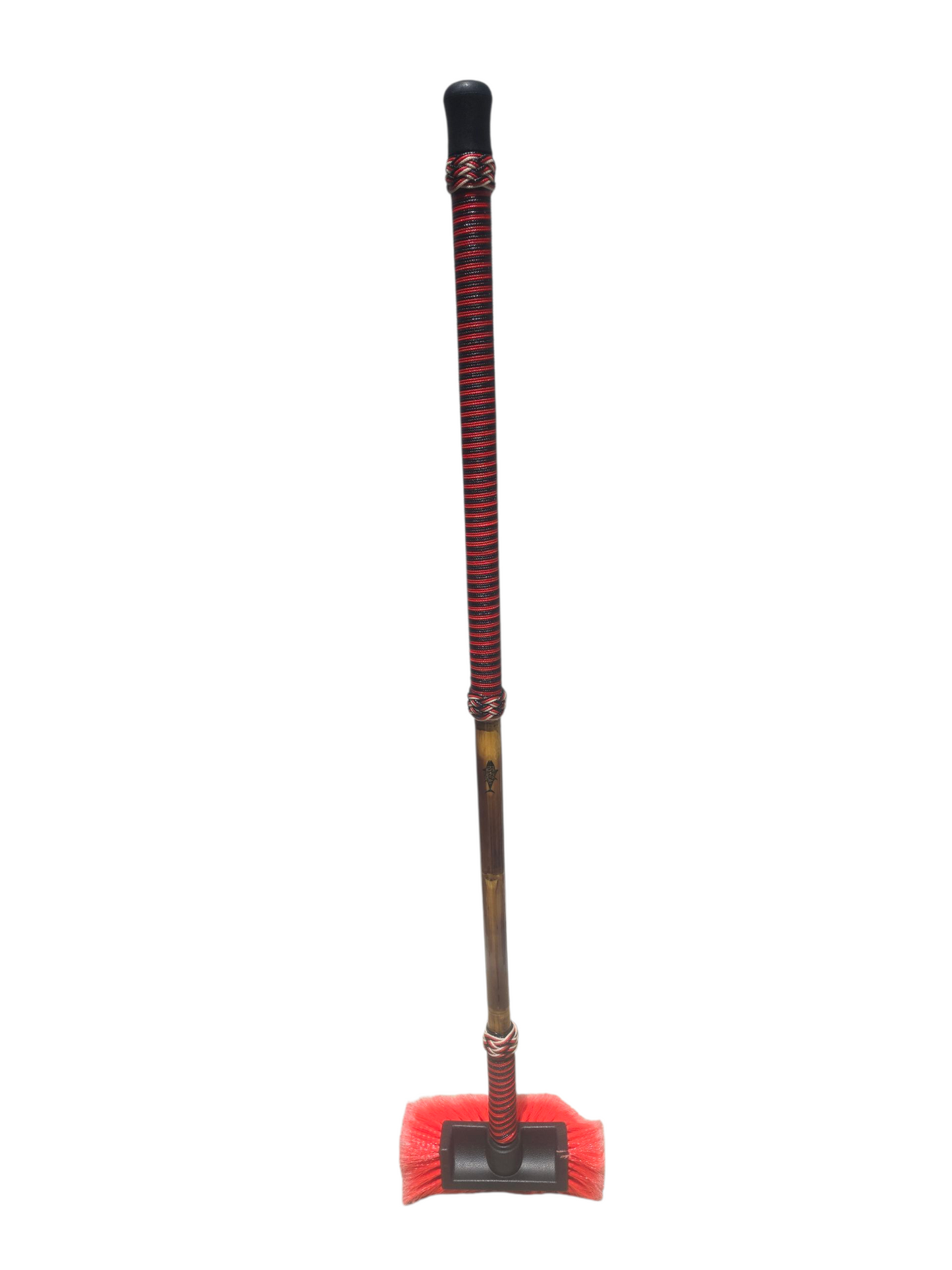 Boat Deck Brush in Red/Maroon/Black/White (Blodfest) with 10" Soft Bristle Brush Head