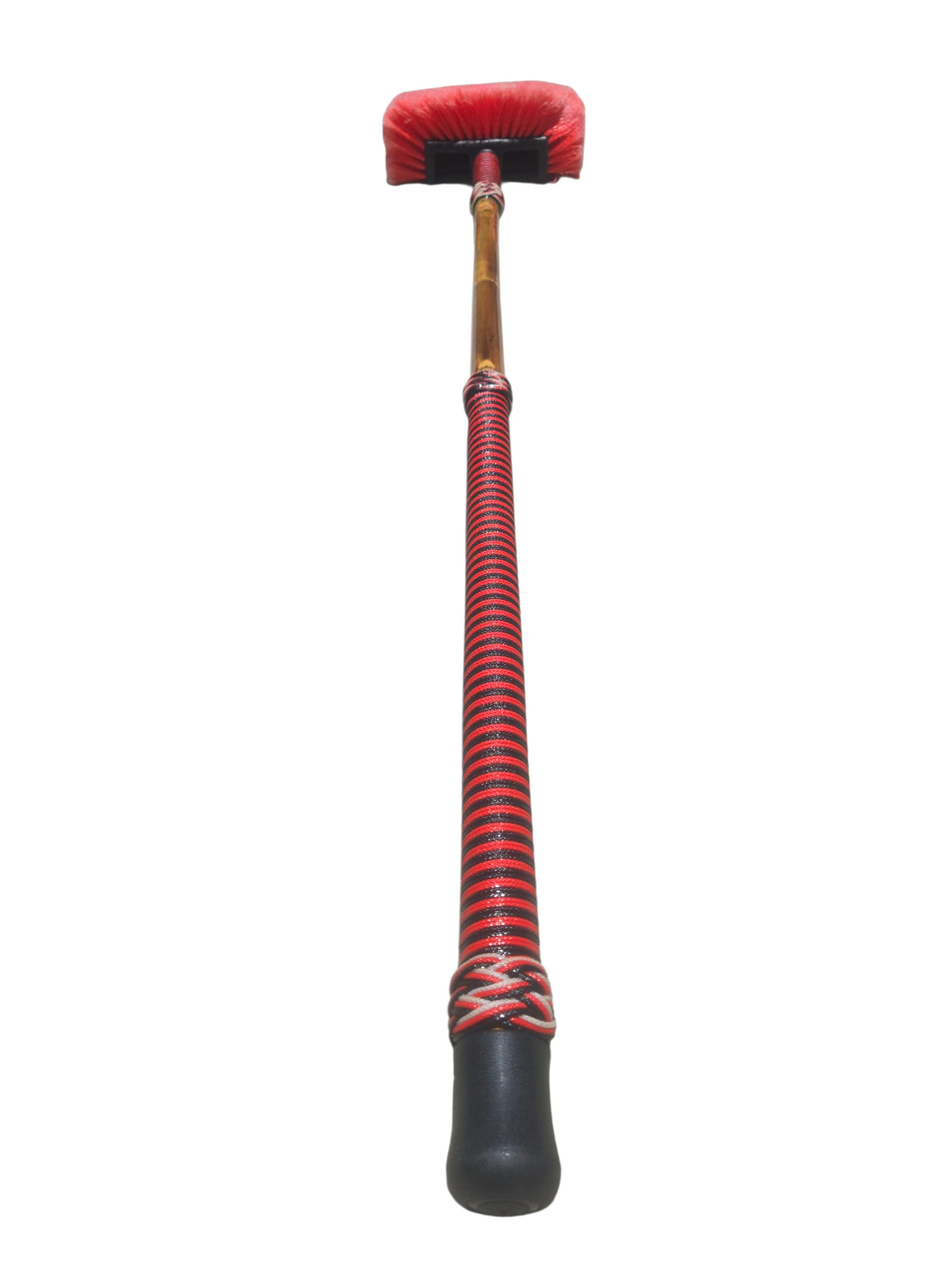 Boat Deck Brush in Red/Maroon/Black/White (Blodfest) with 10" Soft Bristle Brush Head