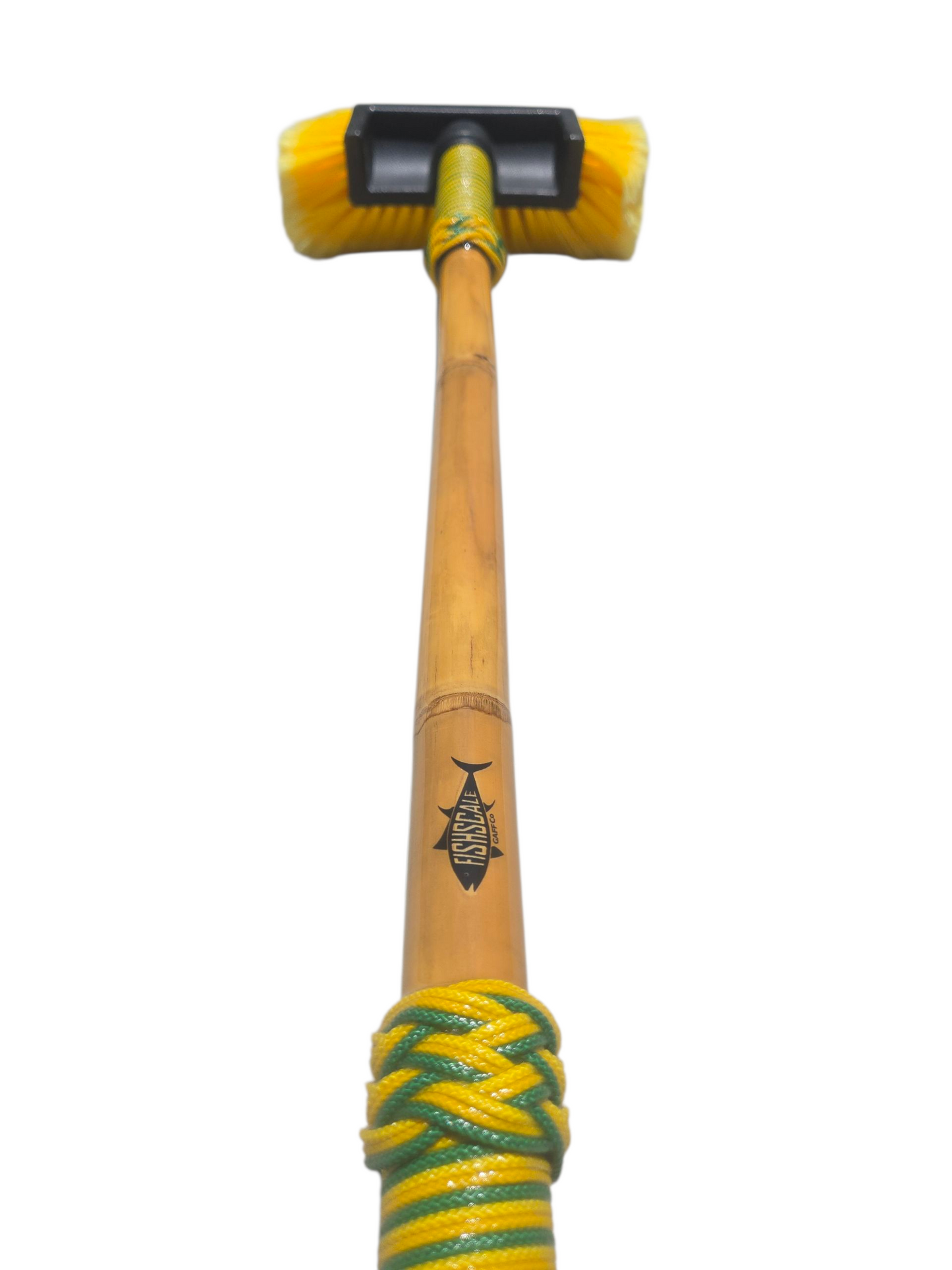 Boat Deck Brush in Green/Yellow/Gold (Pineapple Cyco) with 10" Soft Bristle Brush Head