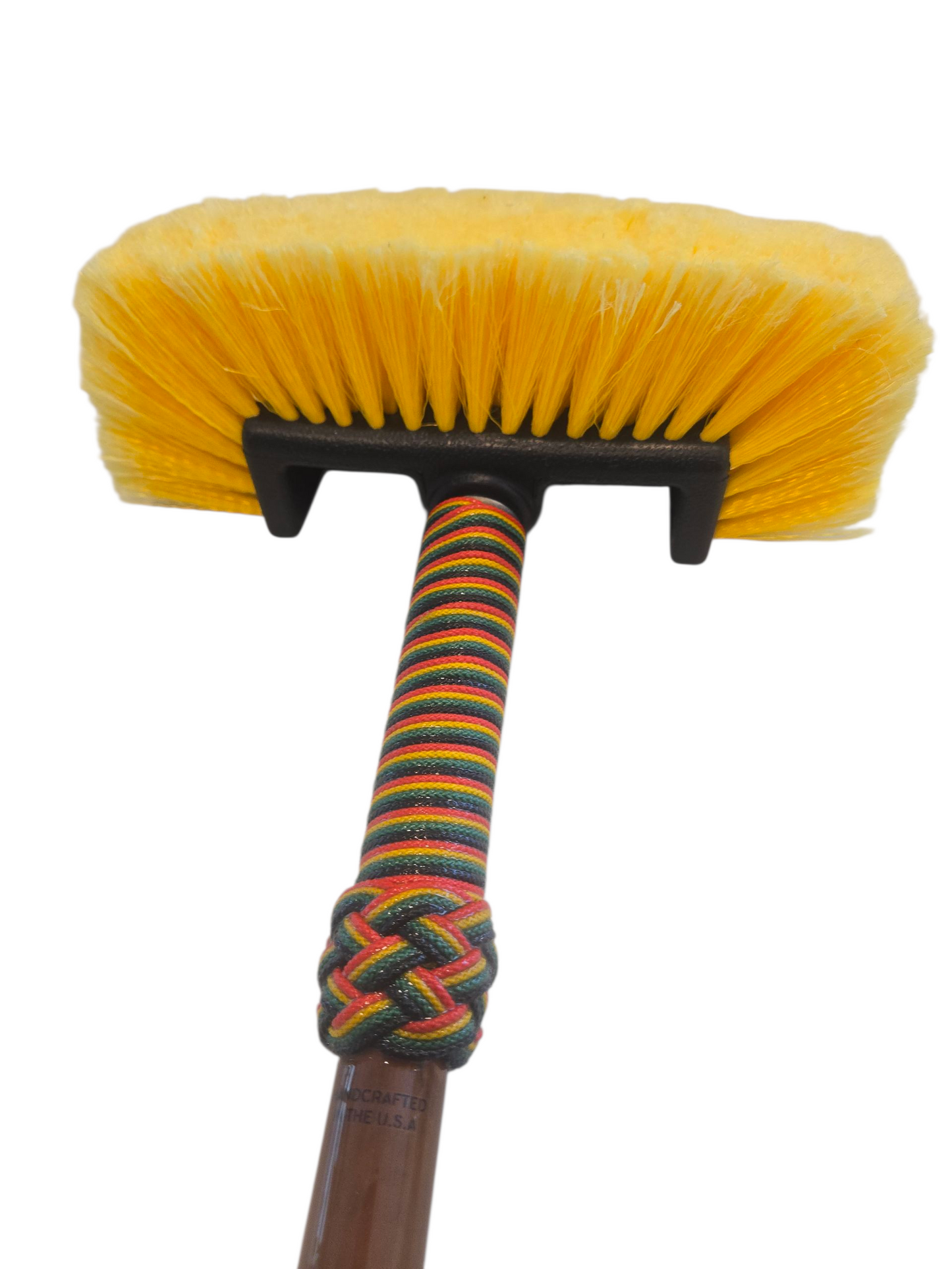 Boat Deck Brush in Red/Gold/Green/Black (Ganja Gaff) with 10" Soft Bristle Brush Head