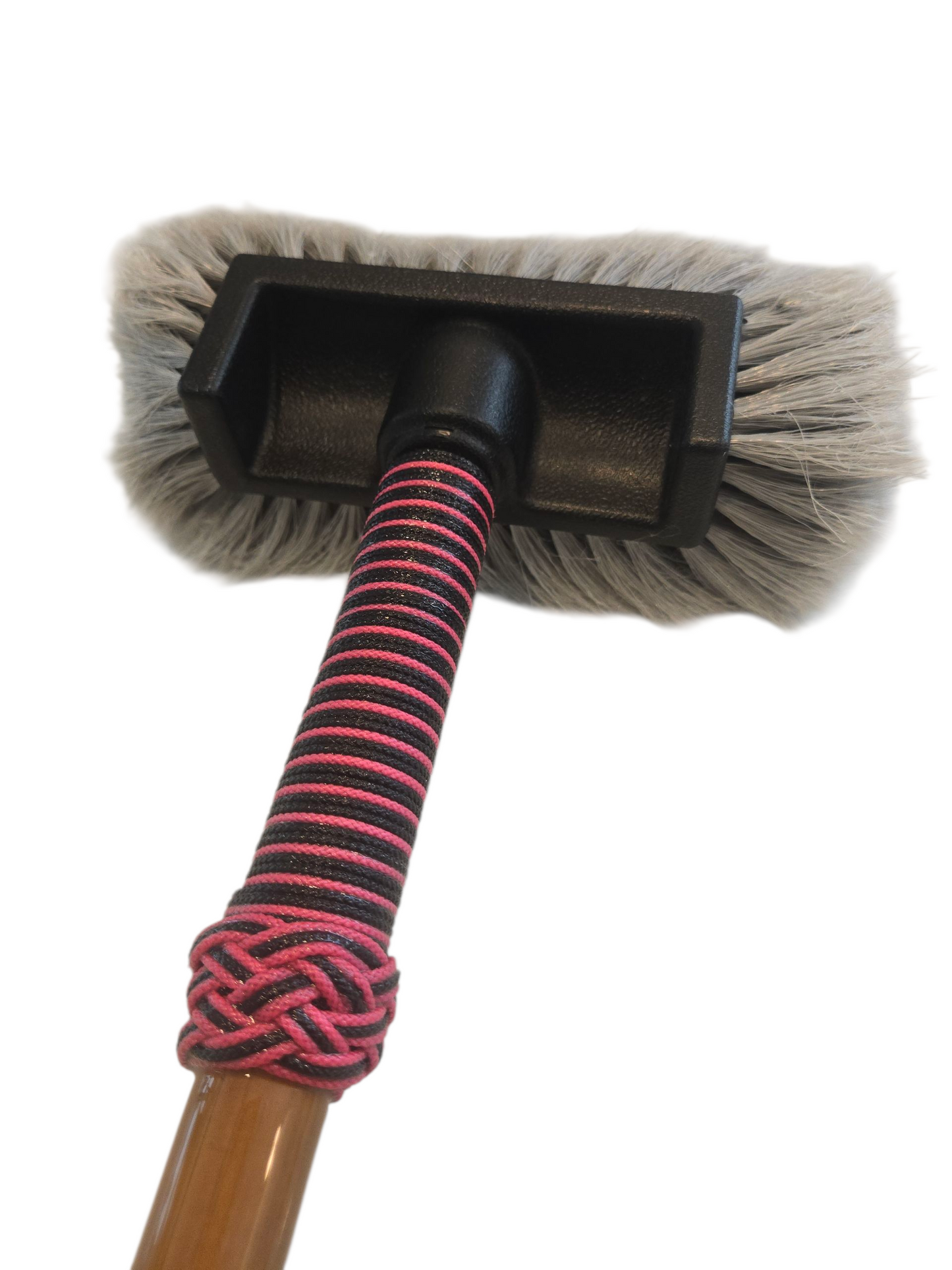 Boat Deck Brush in Black/Pink (Slay Stick) with 10" Soft Bristle Brush Head