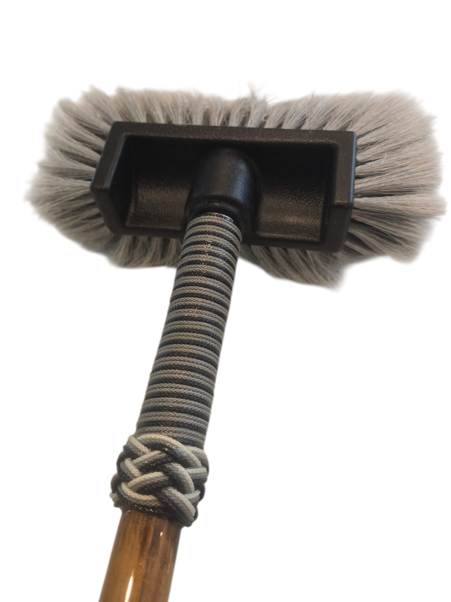 Boat Deck Brush in Grey/Black/White (Marauder) with 10" Soft Bristle Brush Head