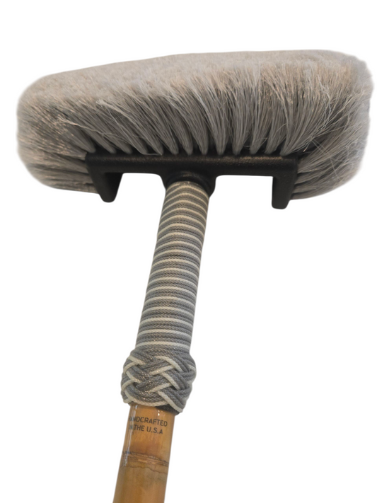 Boat Deck Brush in White/Gray (The White) with 10" Soft Bristle Brush Head