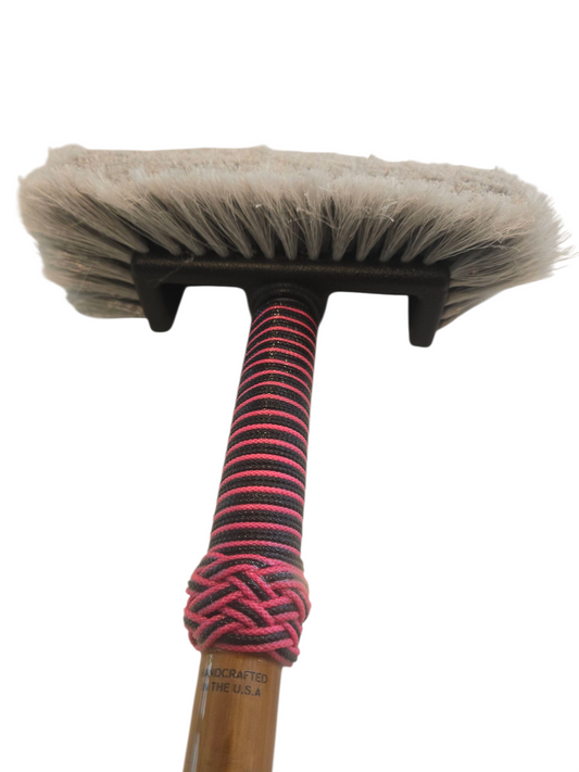 Boat Deck Brush in Black/Pink (Slay Stick) with 10" Soft Bristle Brush Head