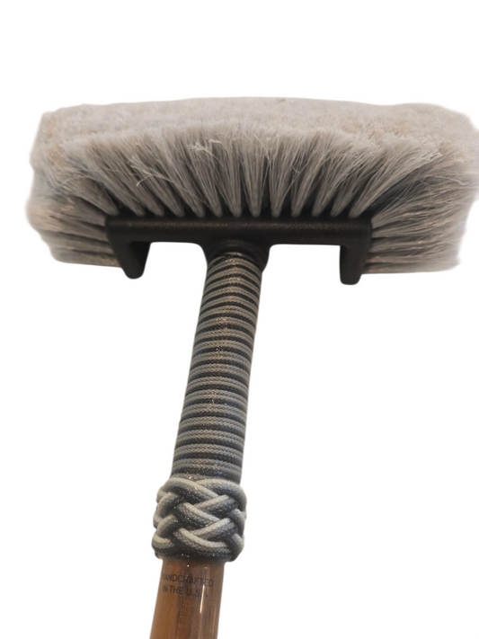 Boat Deck Brush in Grey/Black/White (Marauder) with 10" Soft Bristle Brush Head