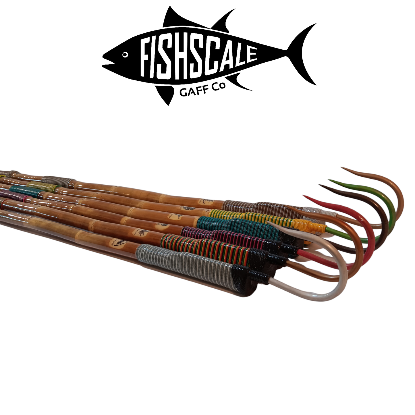 GANJA GAFF x Red/Gold/Green/Black Rasta Colors with Corrosion-Resistant Dull Brass Finished Hook